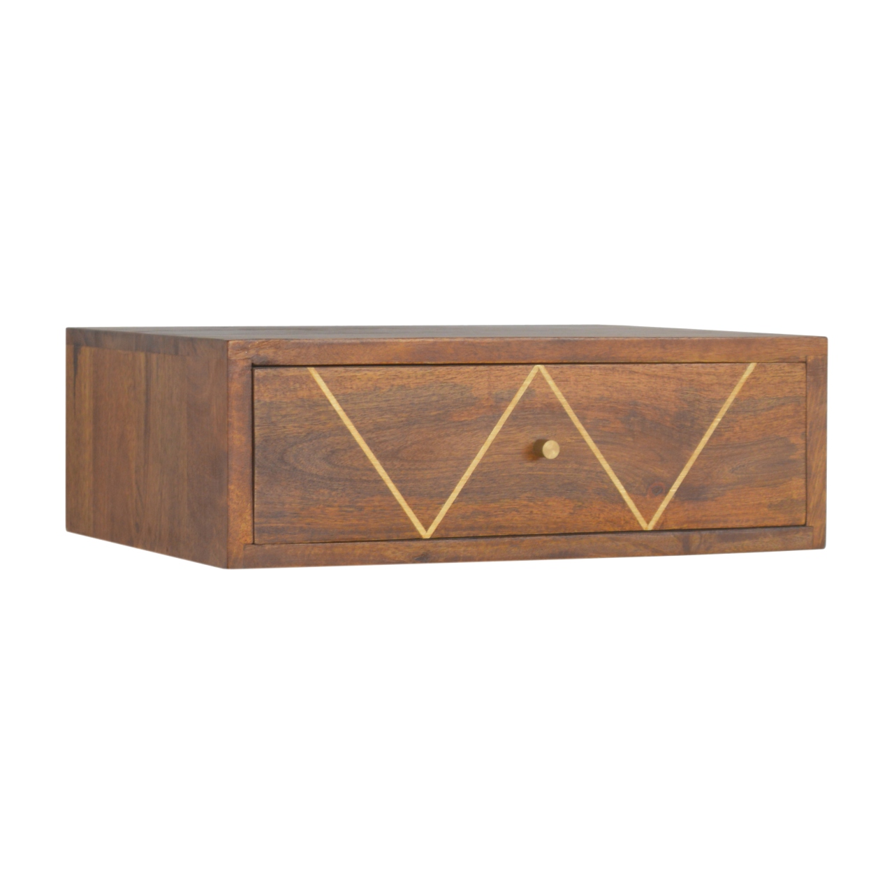 Floating Chestnut Brass Nightstand – Bild 2