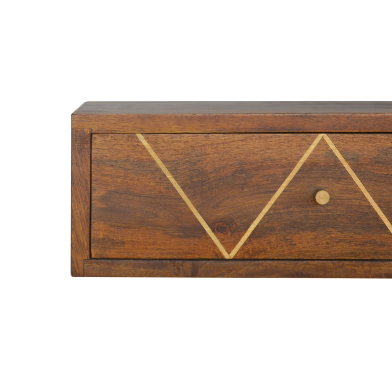 Floating Chestnut Brass Nightstand – Bild 3