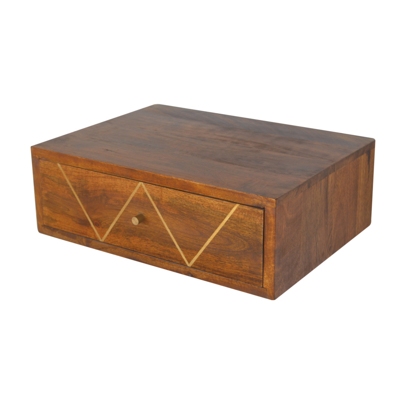 Floating Chestnut Brass Nightstand – Bild 4
