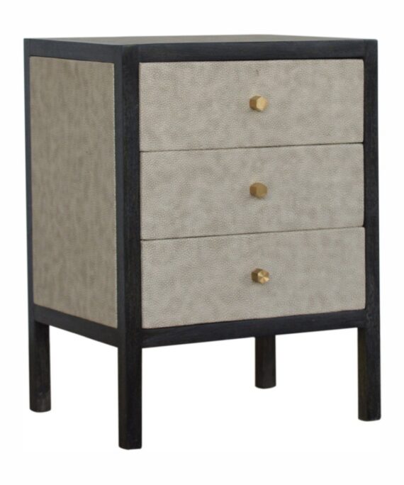 Faux Leather Nightstand
