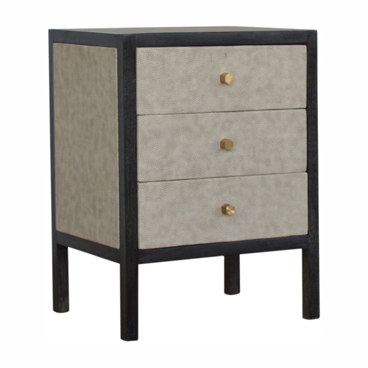 Faux Leather Nightstand