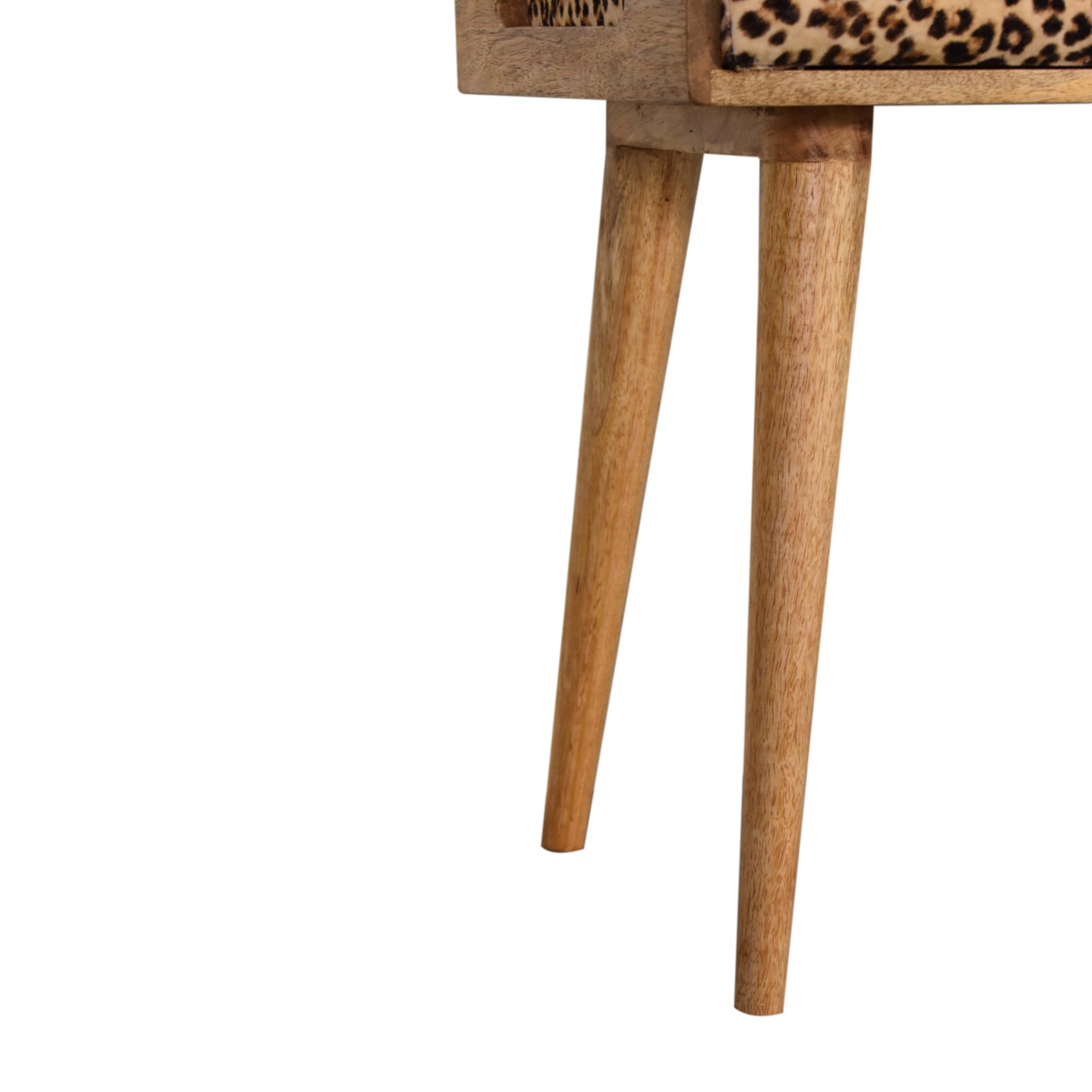 Leopard Velvet Tray Style Footstool - Image 5
