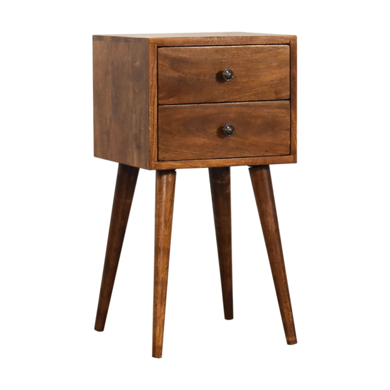Mini 2 Drawer Chestnut nightstand - Image 2