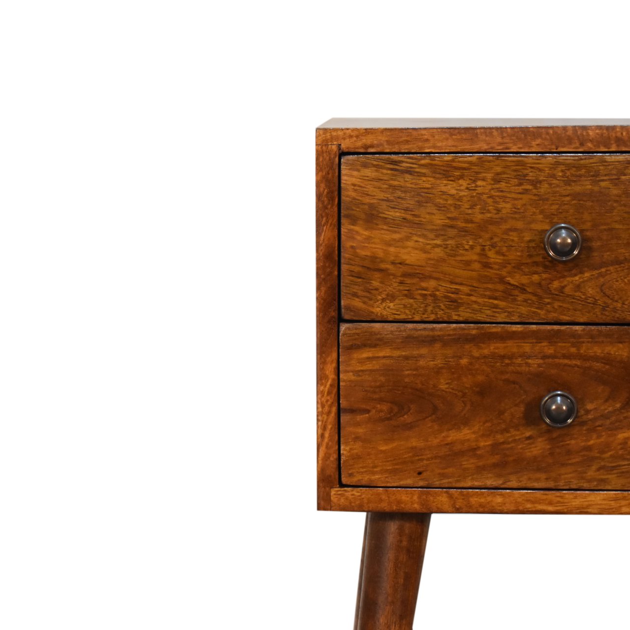 Mini 2 Drawer Chestnut nightstand - Image 3