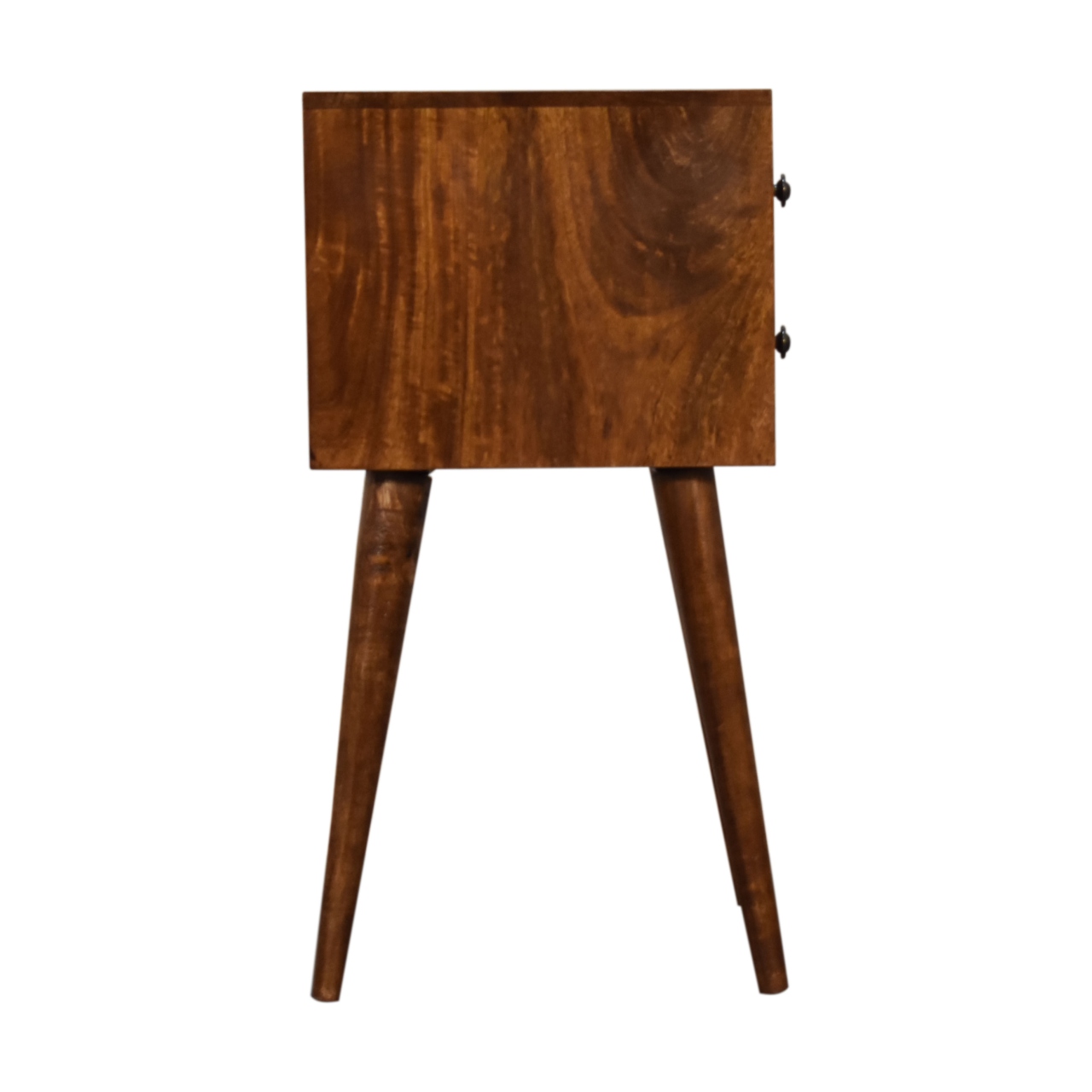 Mini 2 Drawer Chestnut nightstand - Image 6