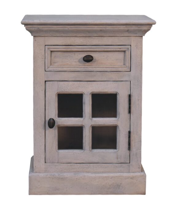 Glazed Stone Nightstand