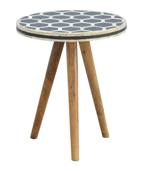 Bone Inlay Tripod Stool