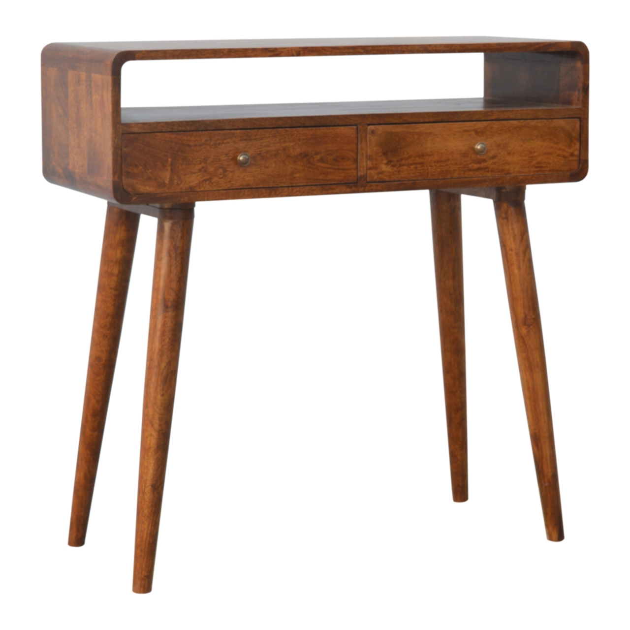 Curved Chestnut Console Table - Image 3