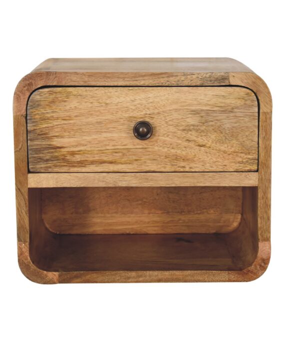 Mini Oak-ish Floating Open nightstand
