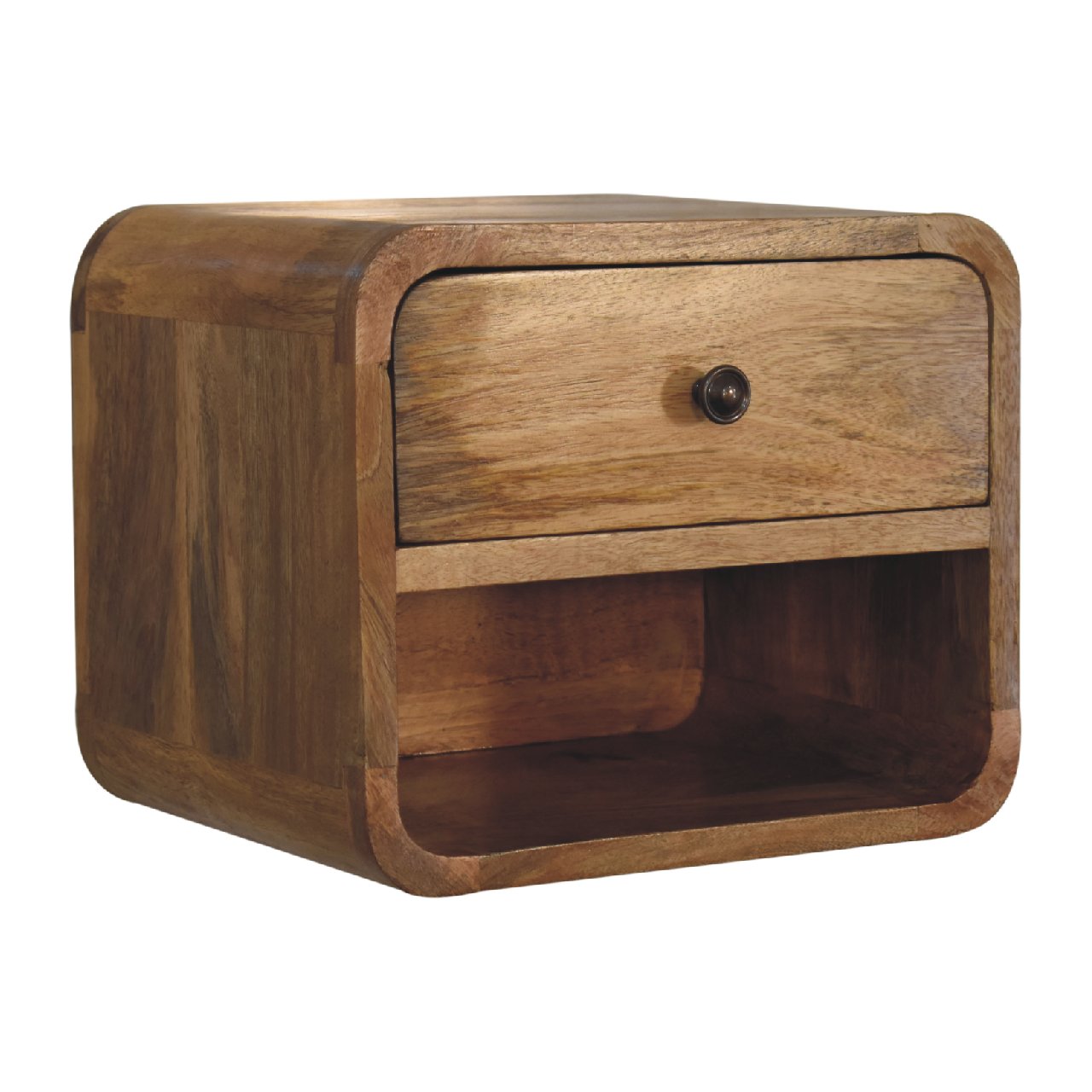 Mini Oak-ish Floating Open nightstand - Image 2