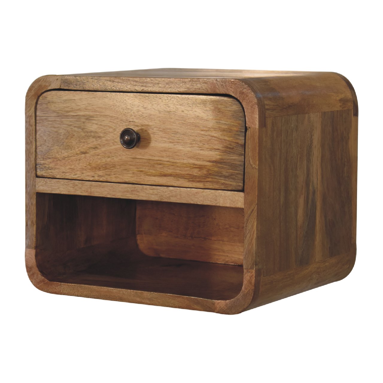 Mini Oak-ish Floating Open nightstand - Image 3