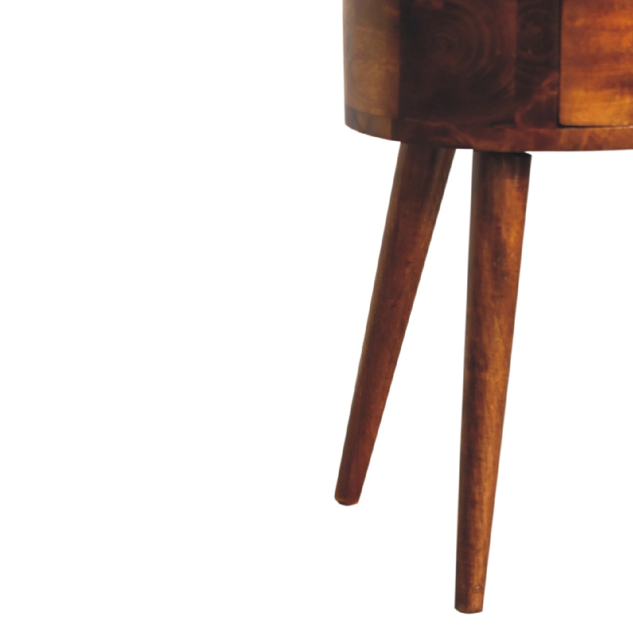 Mini Chestnut Rounded nightstand Table - Image 7