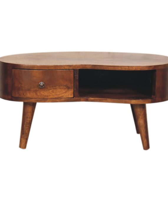 Mini Chesnut Wave Coffee Table