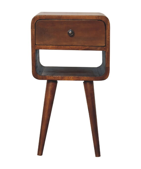 Mini Chestnut Curve Lower nightstand