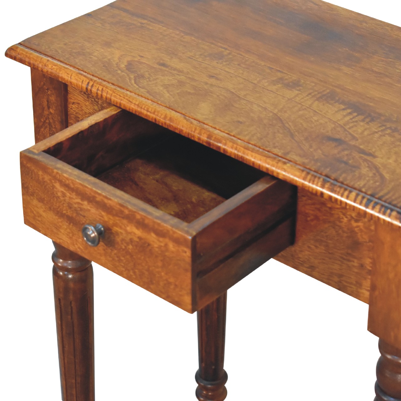 Chestnut Turned Leg Writing Desk - Image 6
