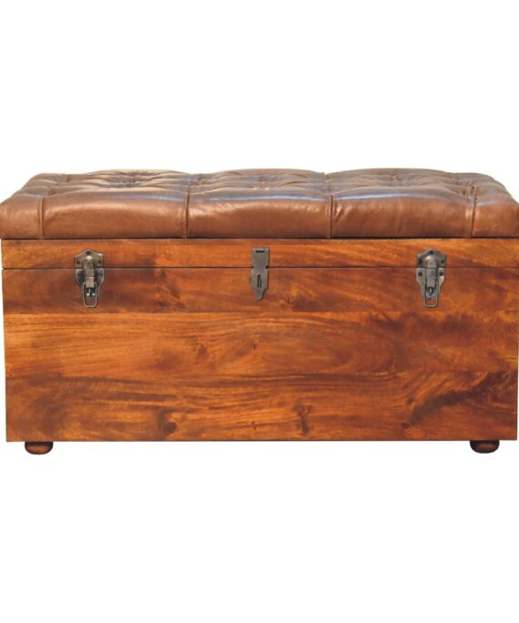 Buffalo Hide Storage Trunk