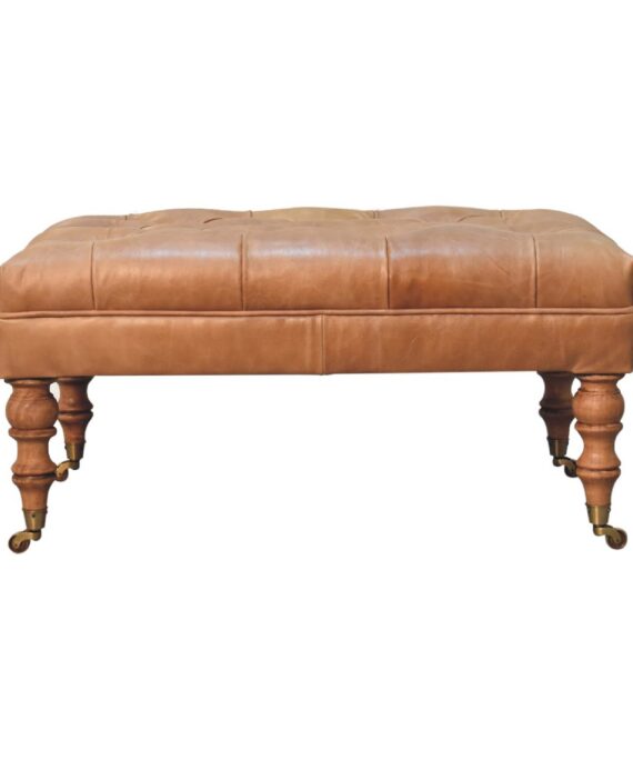 Buffalo Ottoman with Castor Legs