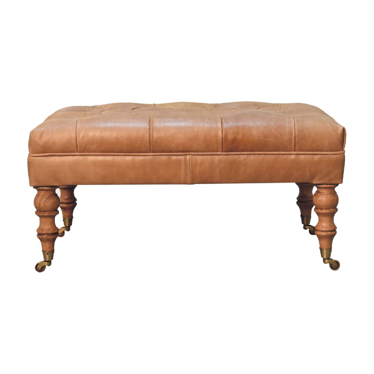Buffalo Ottoman with Castor Legs