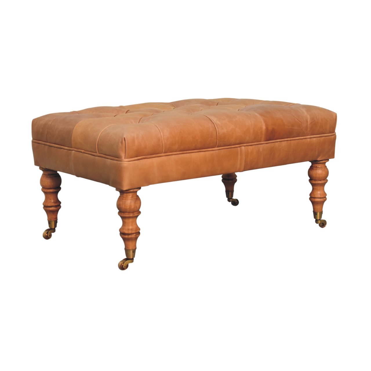 Buffalo Ottoman with Castor Legs - Image 2