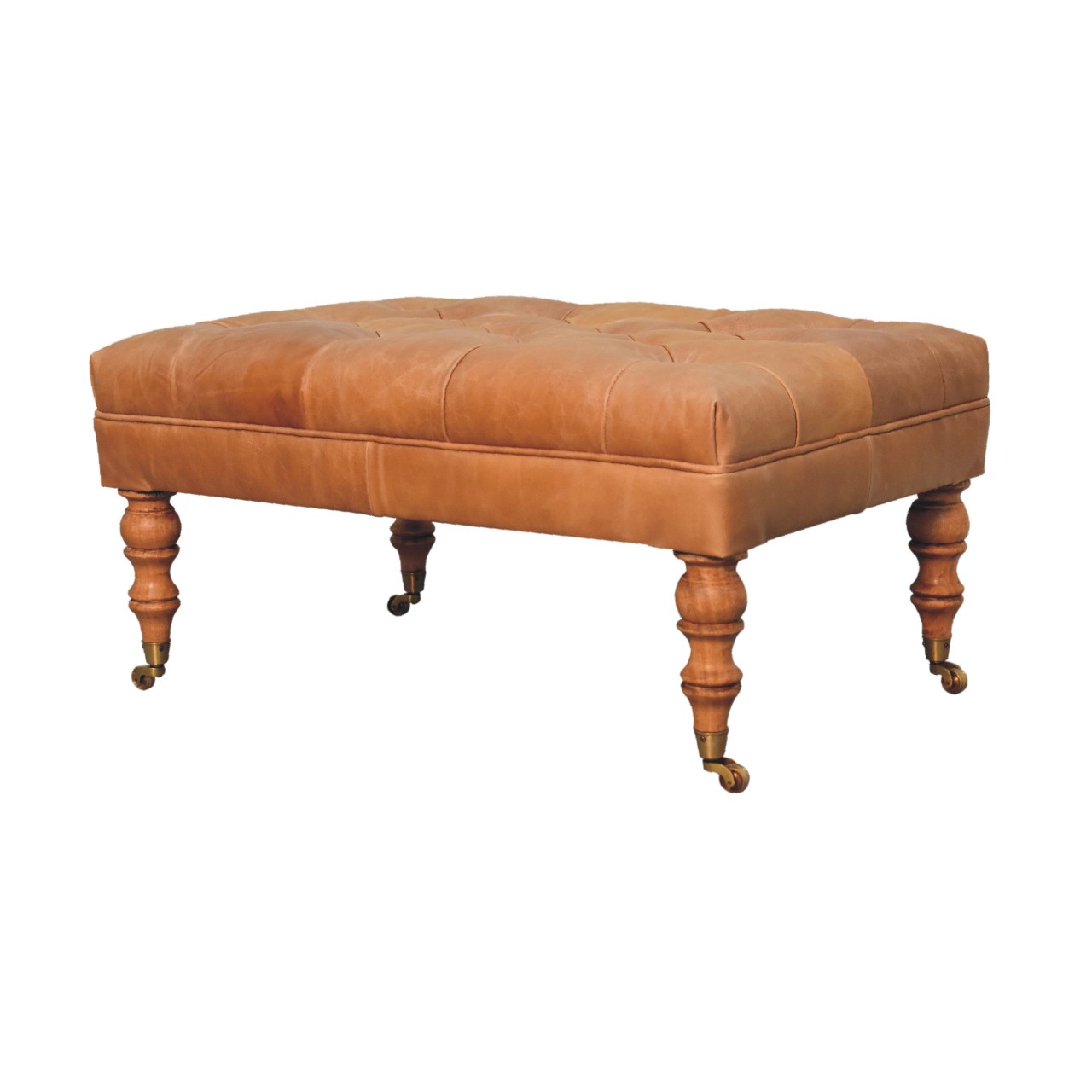Buffalo Ottoman with Castor Legs - Image 3