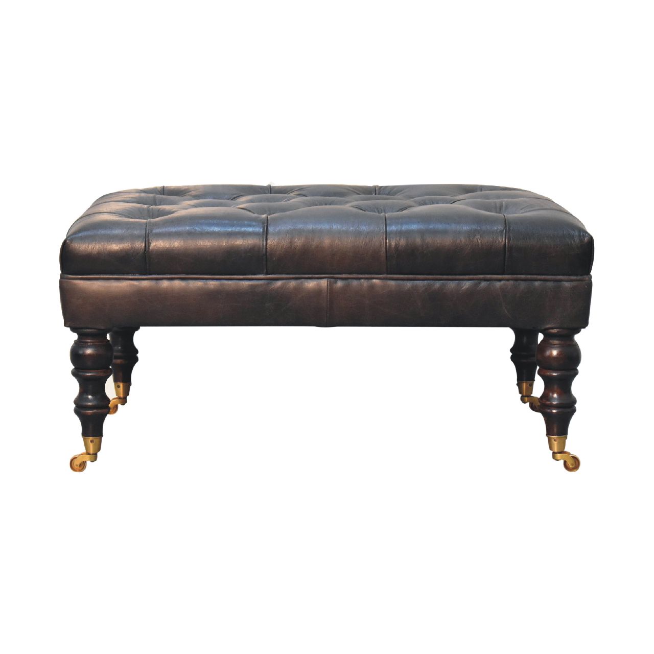 Buffalo Ottoman with Castor Legs - Image 9
