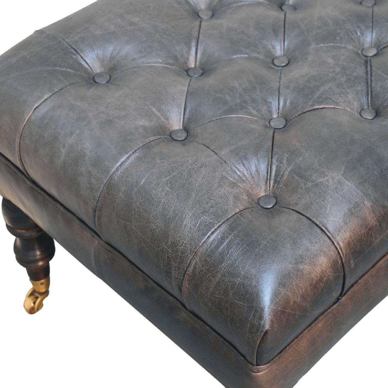 Buffalo Ottoman with Castor Legs - Image 14