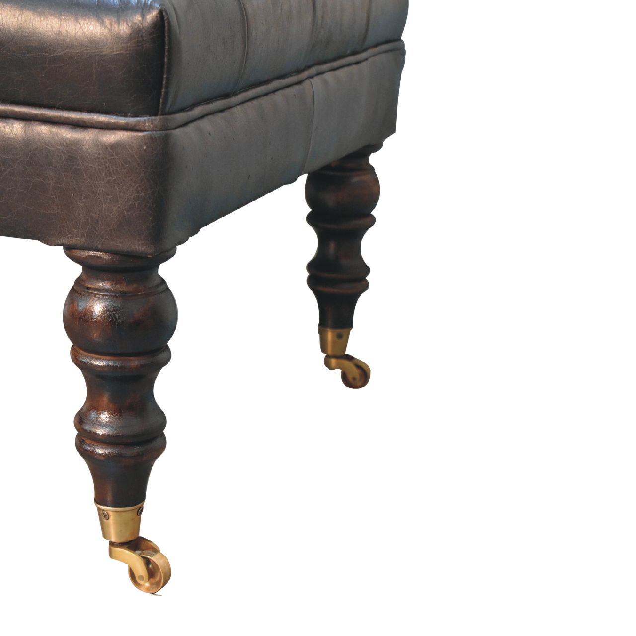 Buffalo Ottoman with Castor Legs - Image 16