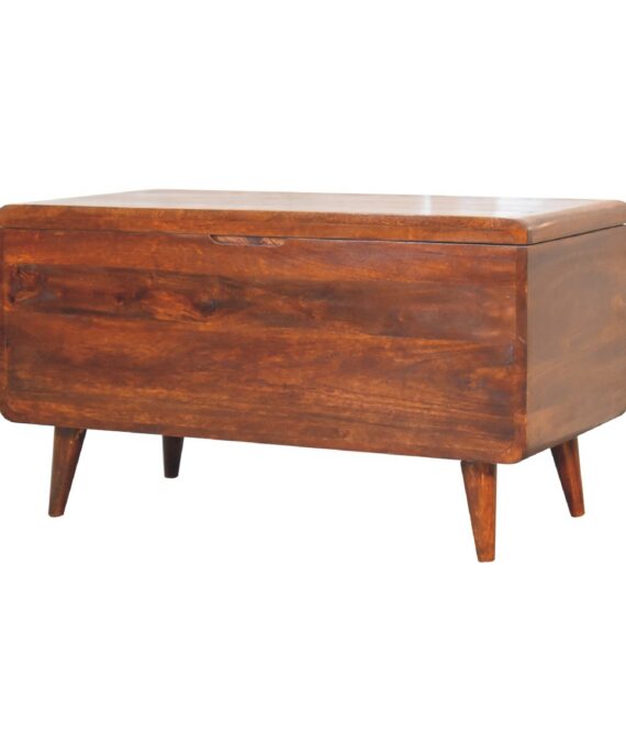Curved Chestnut Blanket Box