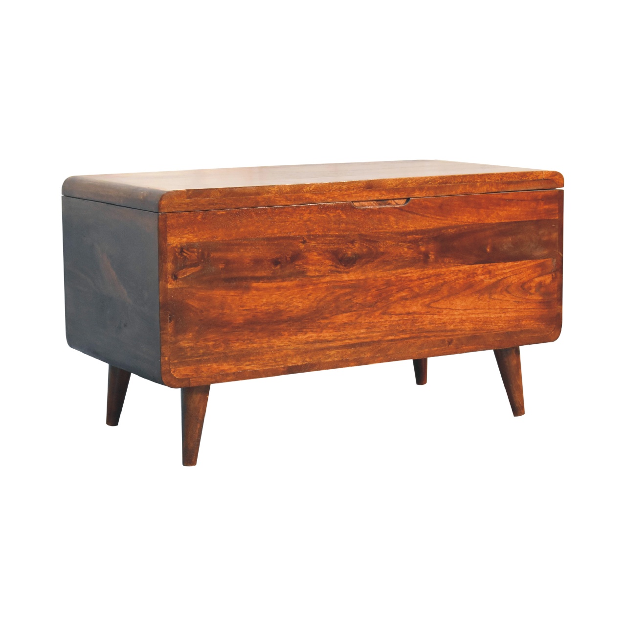 Curved Chestnut Blanket Box - Image 2