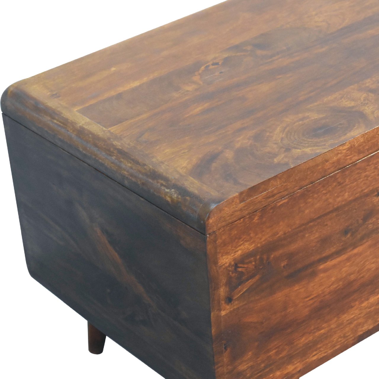 Curved Chestnut Blanket Box - Image 4