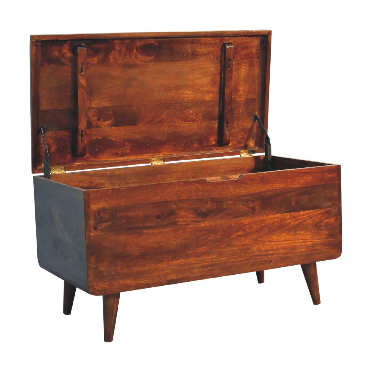 Curved Chestnut Blanket Box - Image 5