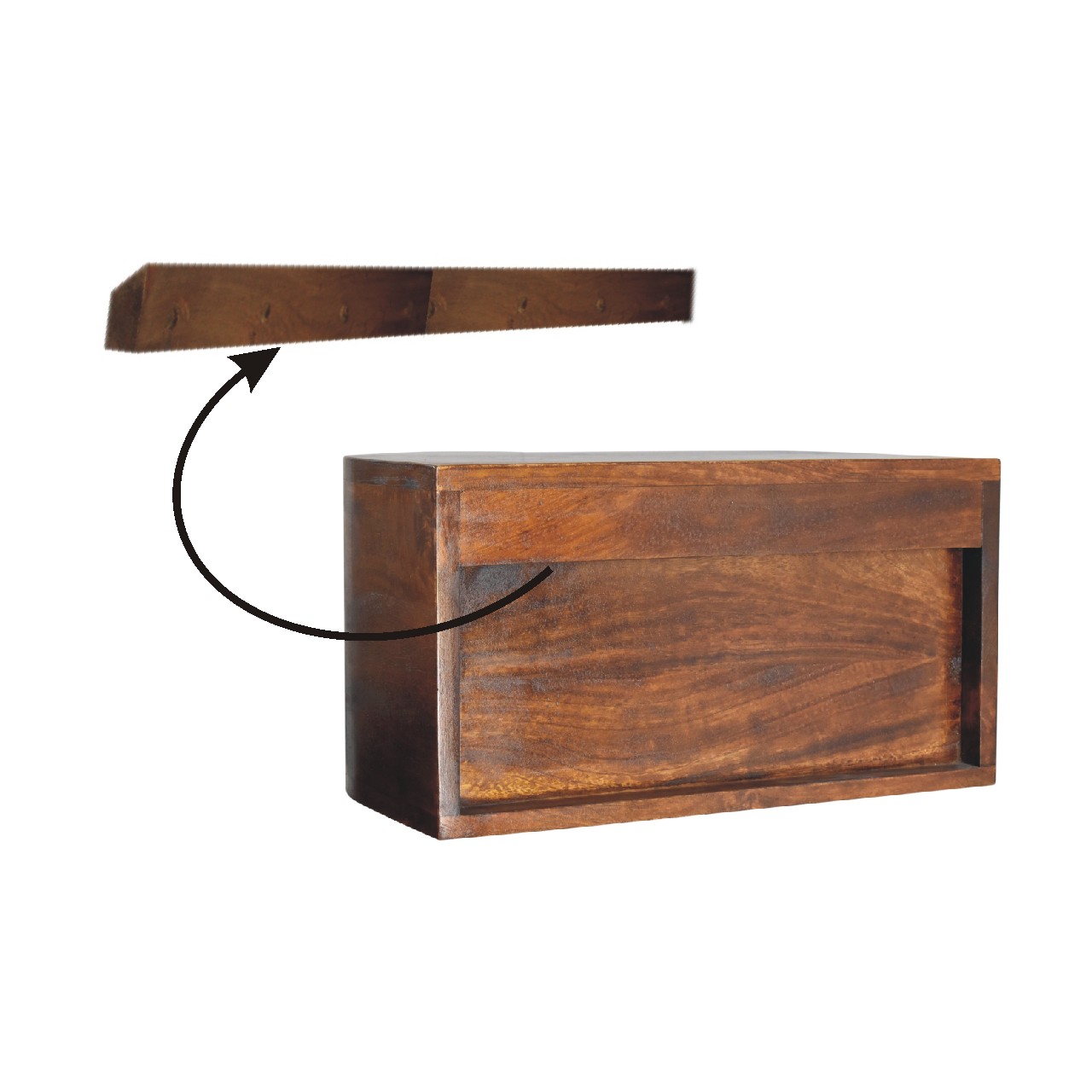 Lunar 2 Drawer Floating nightstand - Image 8