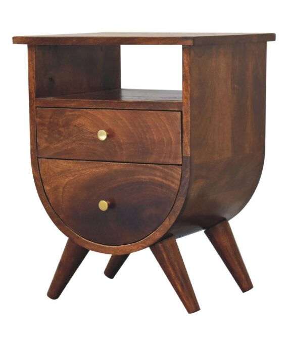 Split Chestnut nightstand