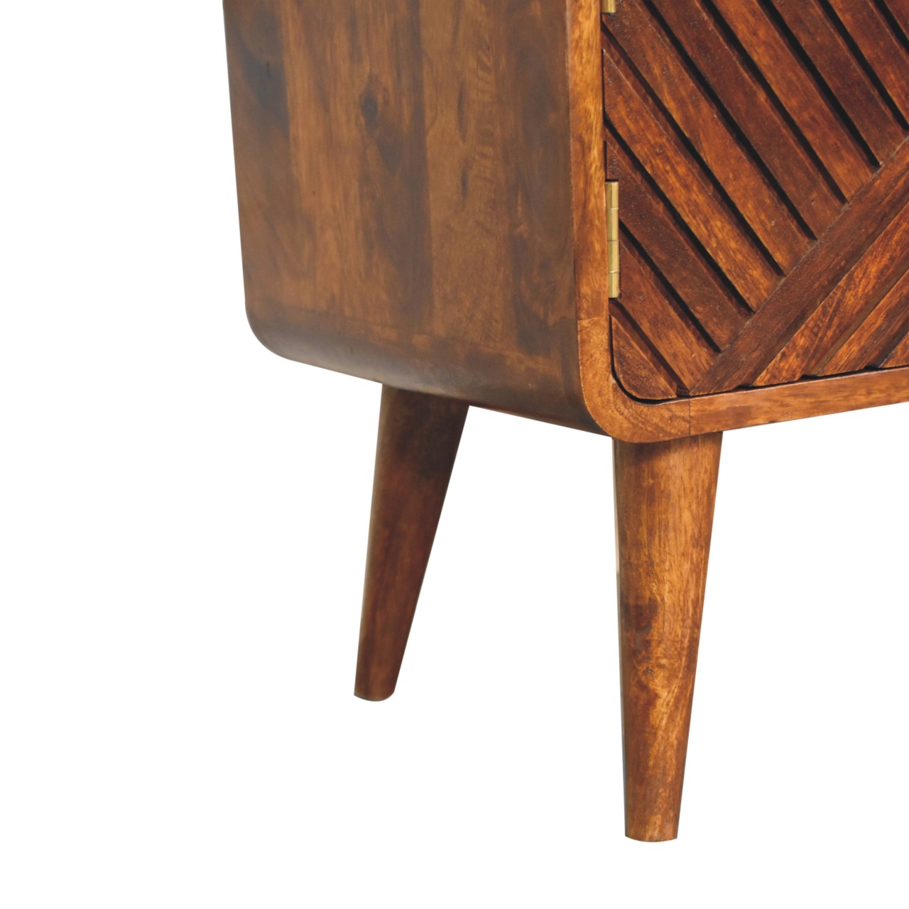 Boucle Carved Chestnut Telephone Table - Image 6