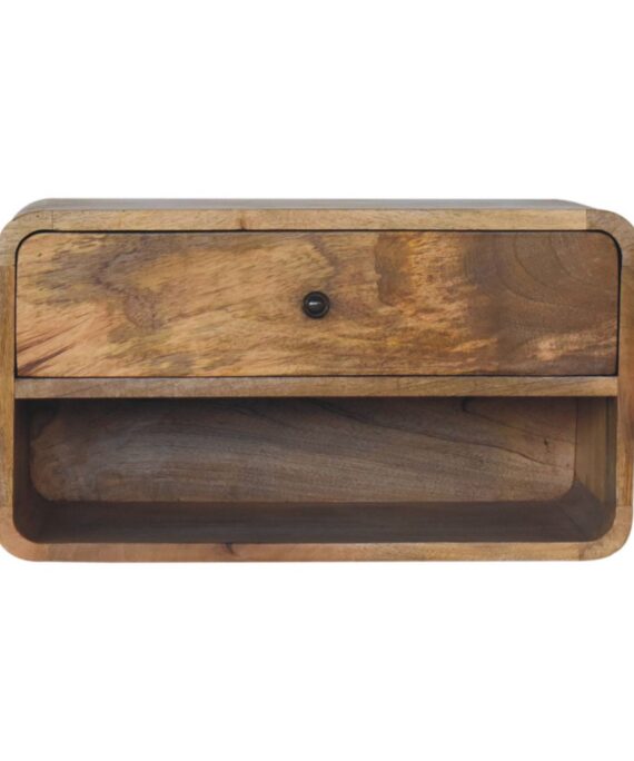 Large Floating Curve Open Slot Bedside