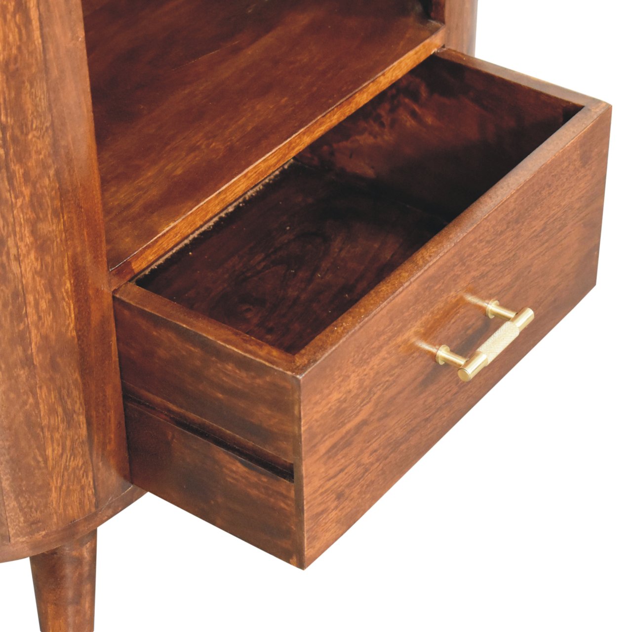 T-bar Cortez Chestnut Open Slot Cabinet - Image 6
