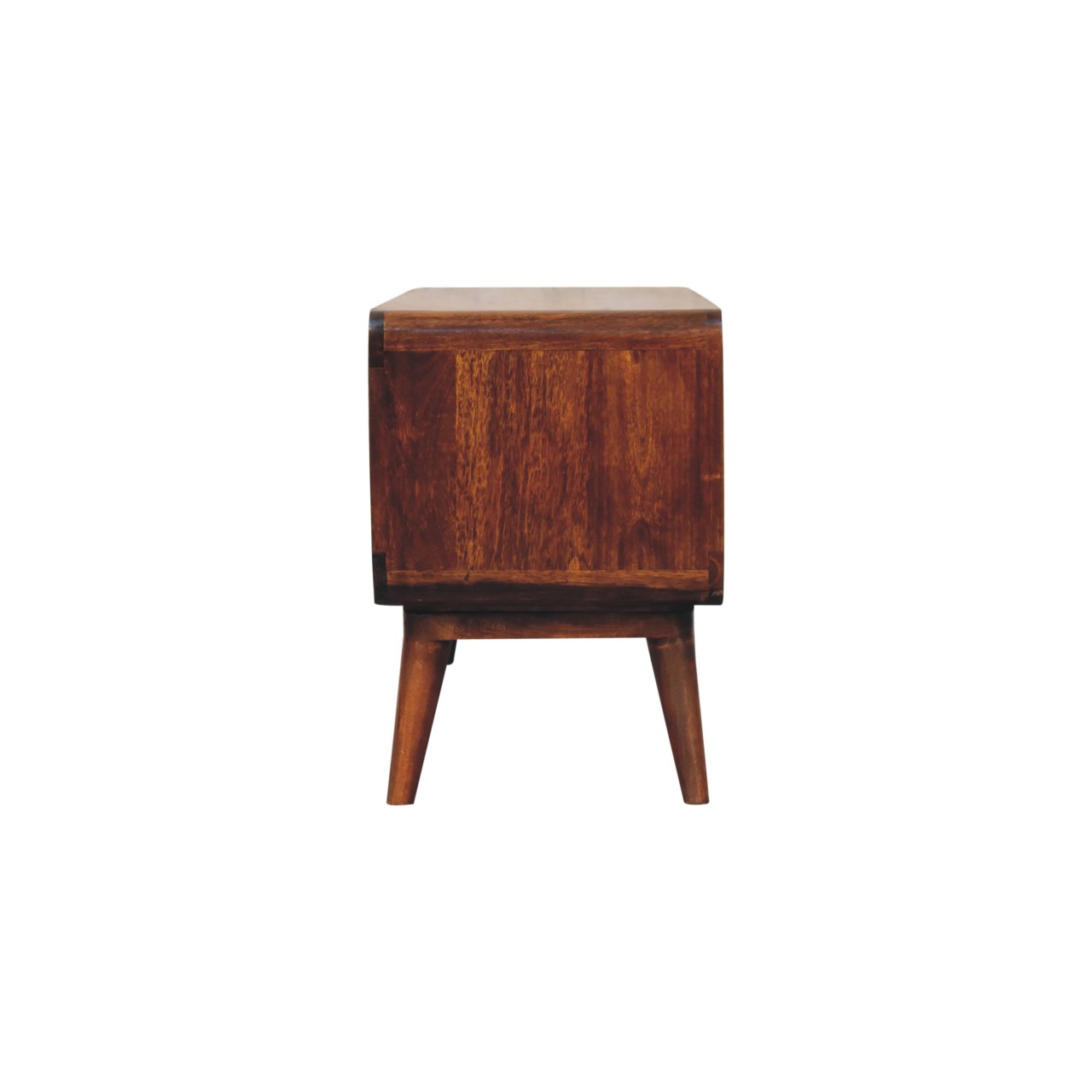 Curved Chestnut Double Slot Media Unit - Image 6