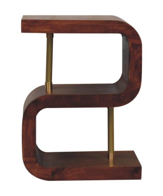S-curve Brass Bedside