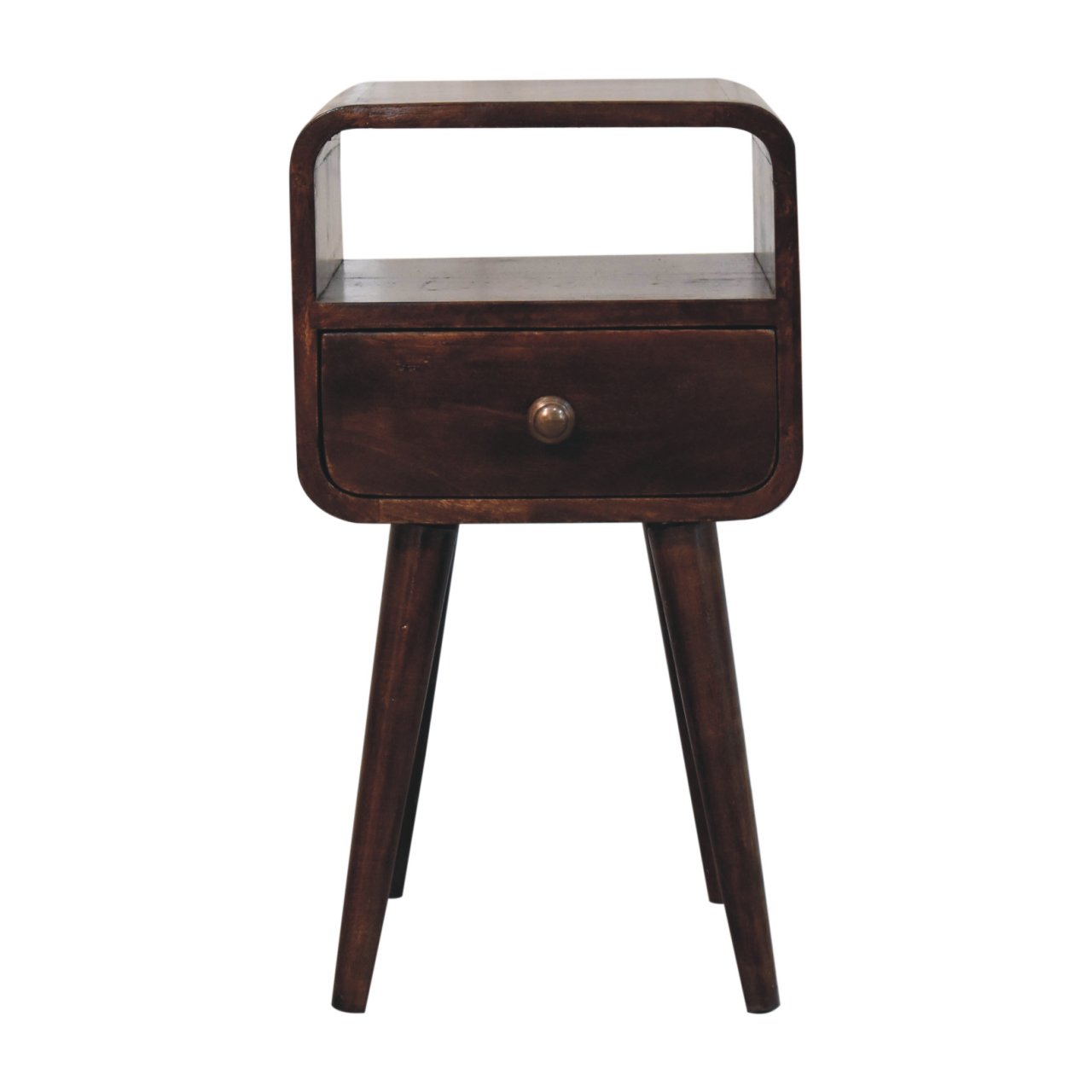 Mini Curved Bedside with Open Slot - Image 9