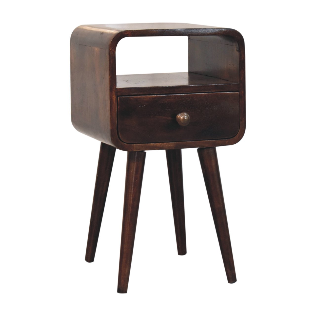 Mini Curved Bedside with Open Slot - Image 10
