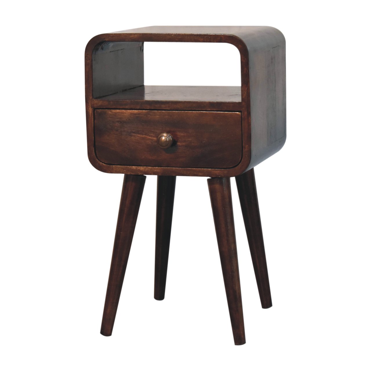 Mini Curved Bedside with Open Slot - Image 11