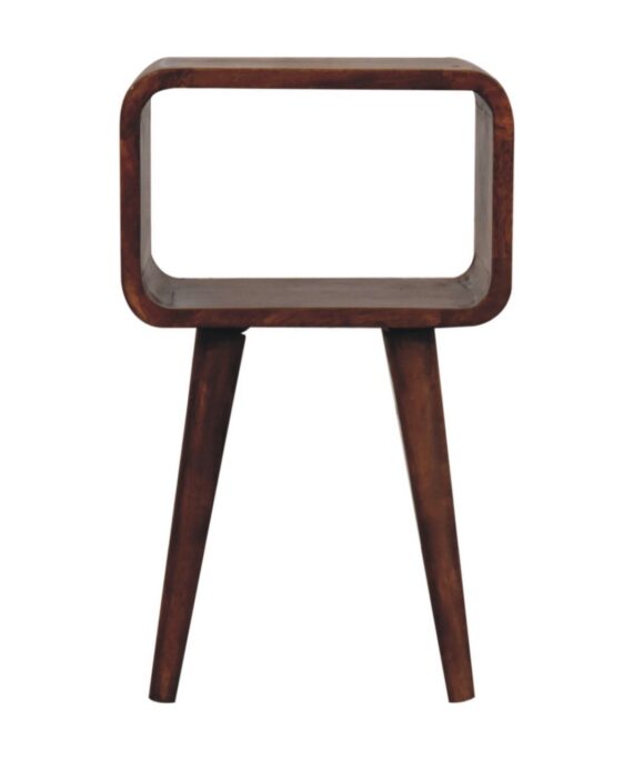 Mini Honey Caramel Curved Open Bedside