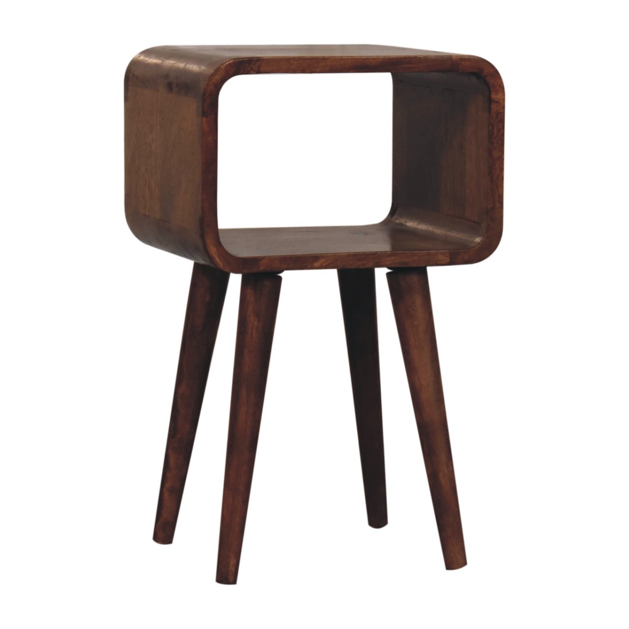 Mini Honey Caramel Curved Open Bedside - Image 2