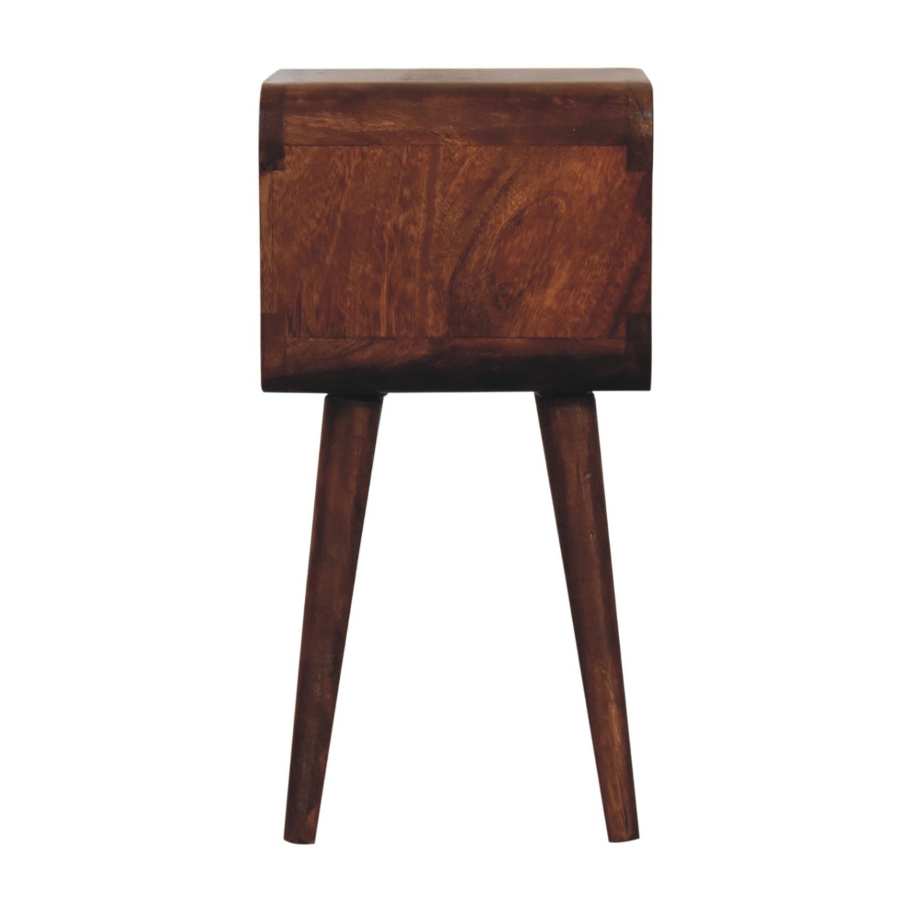 Mini Honey Caramel Curved Open Bedside - Image 8