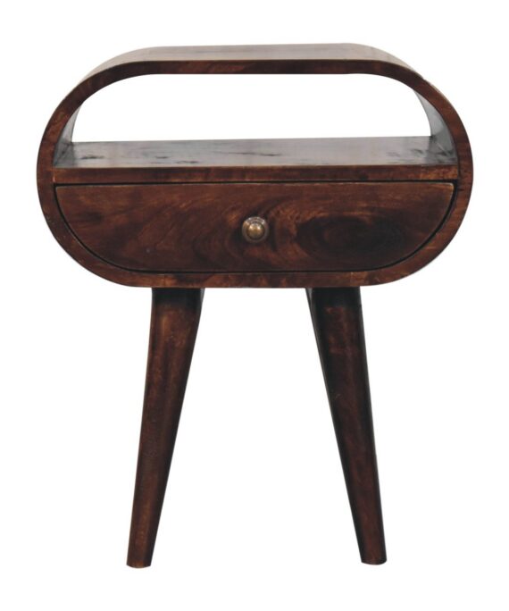 Circular Bedside with Open Slot