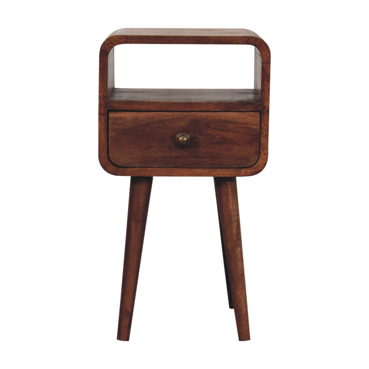 Mini Curved Bedside with Open Slot