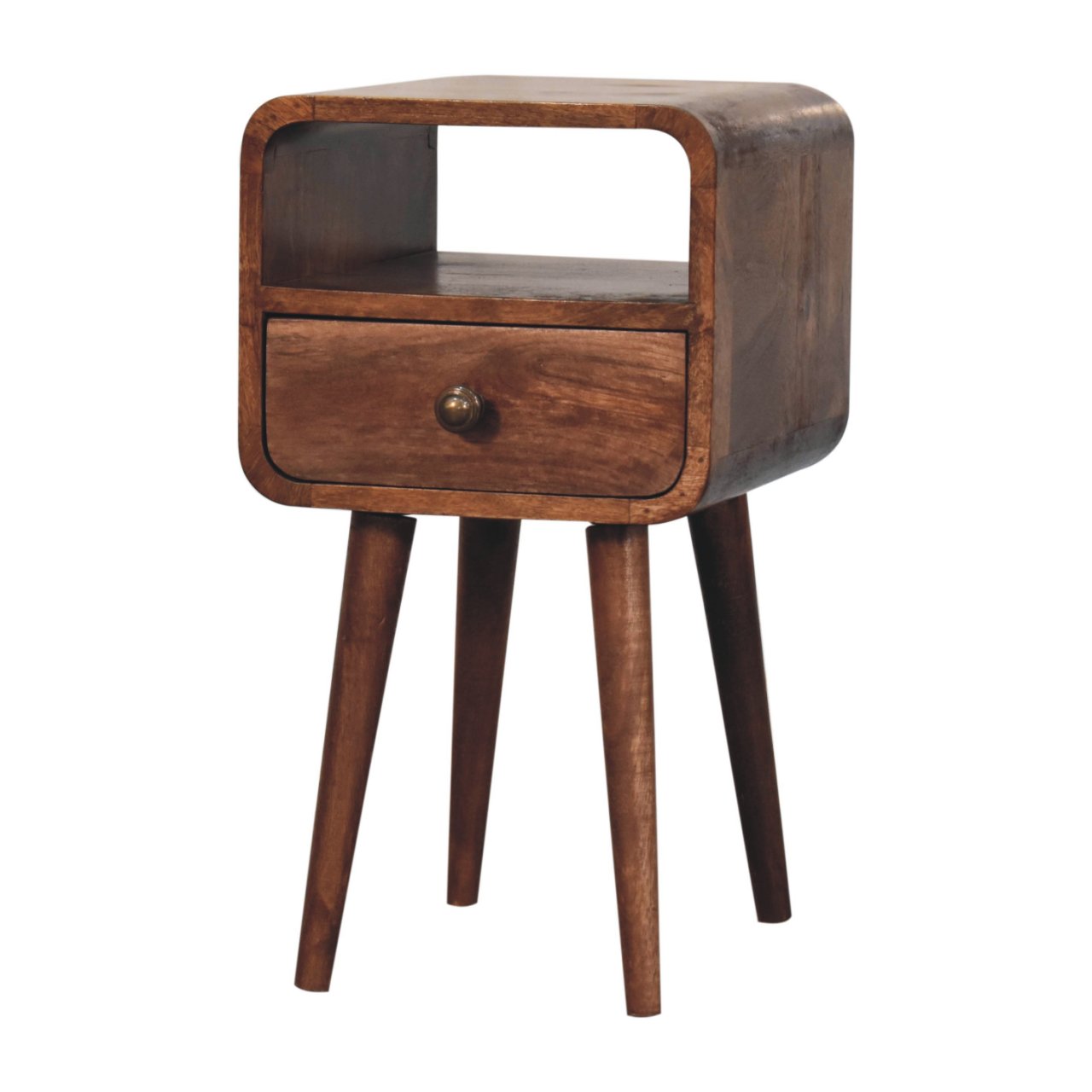 Mini Curved Bedside with Open Slot - Image 2