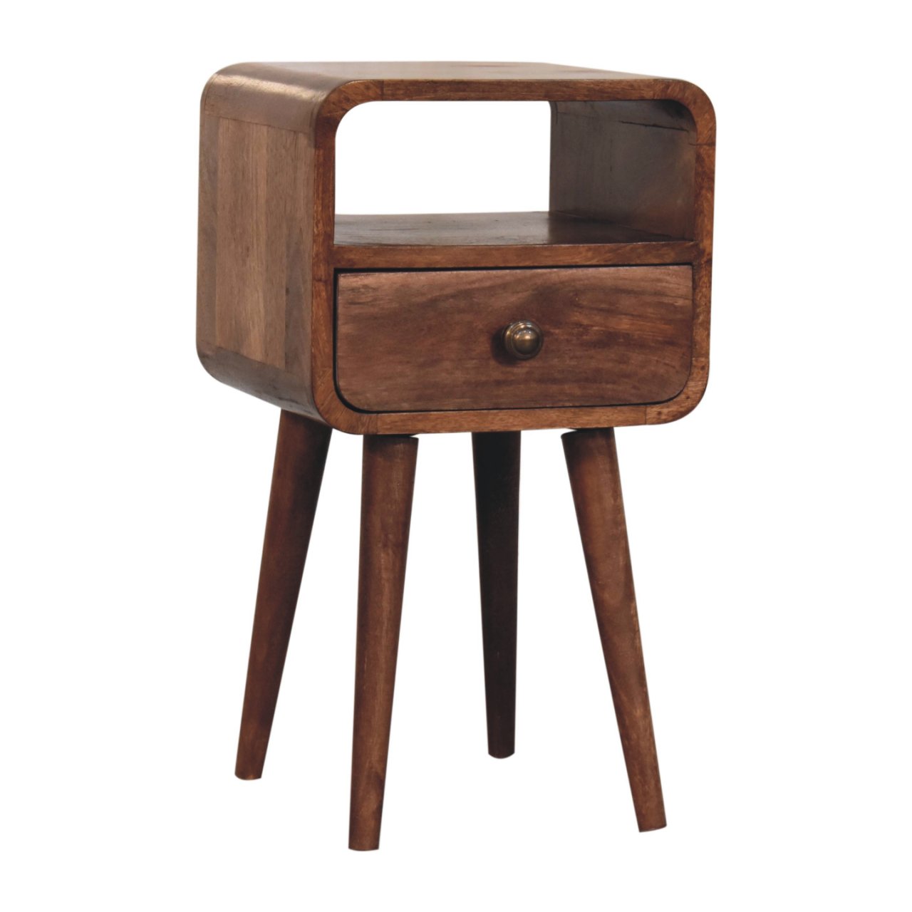 Mini Curved Bedside with Open Slot - Image 3