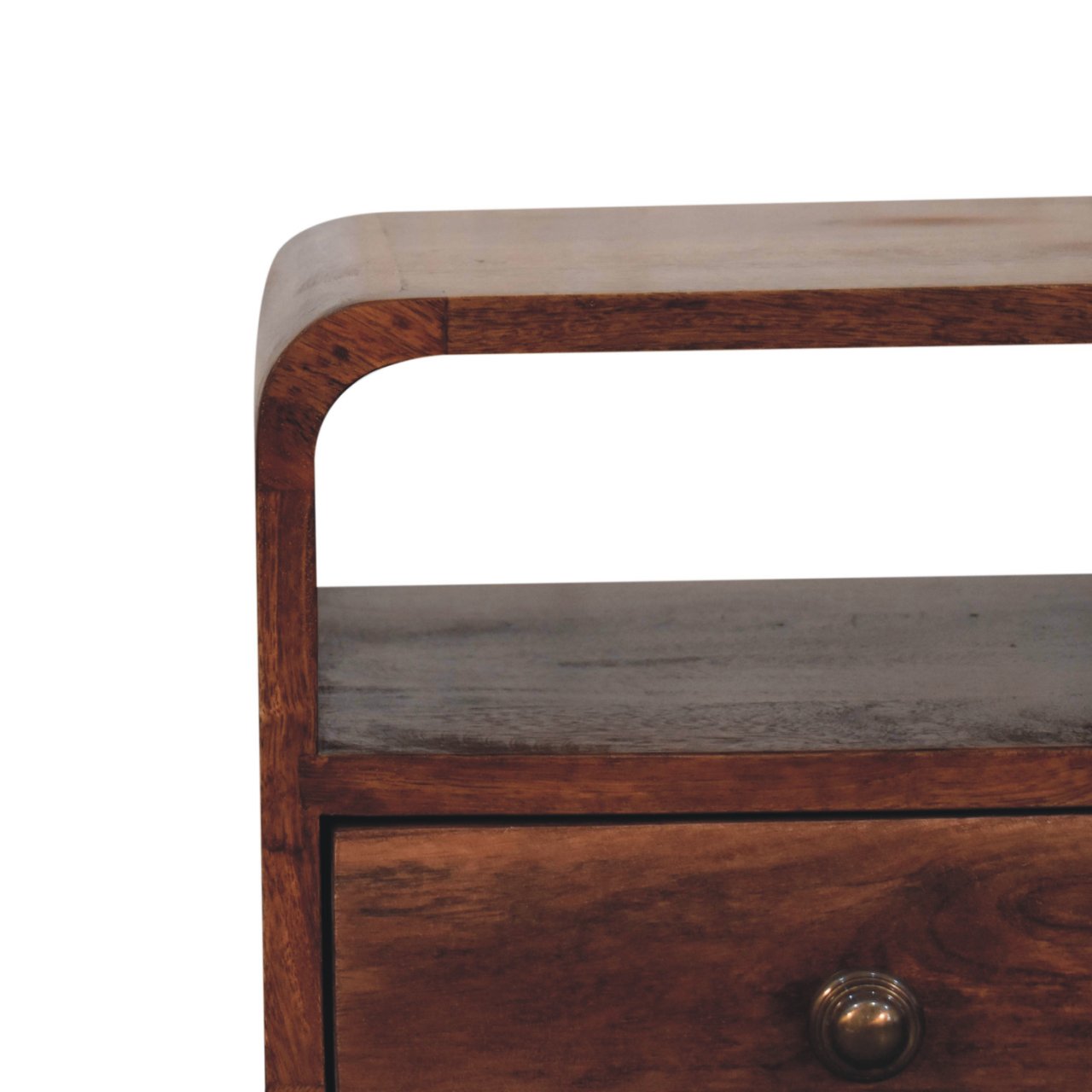 Mini Curved Bedside with Open Slot - Image 4