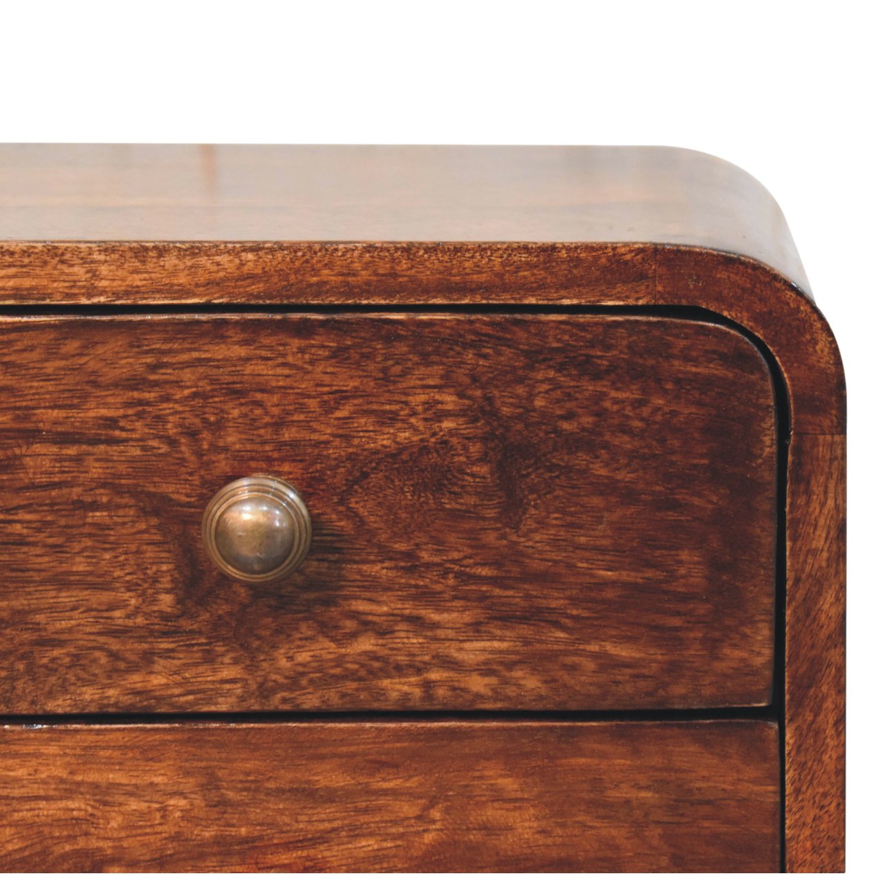 Mini Curved California Walnut Wall Mounted Bedside – Bild 3